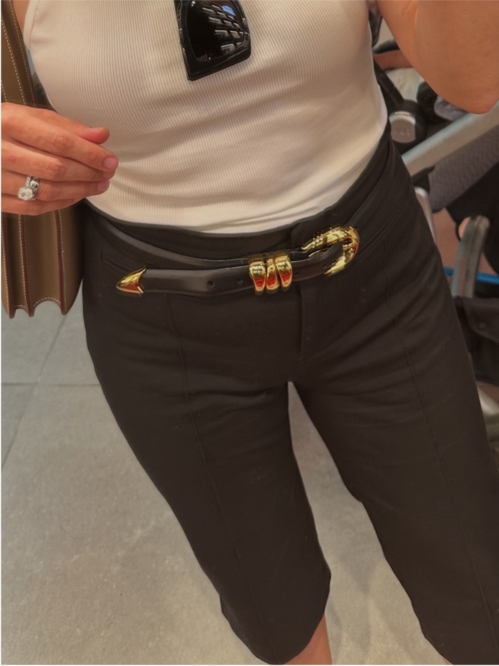 Zara ZW COLLECTION CAPRI PANTS - Picture 6 of 6